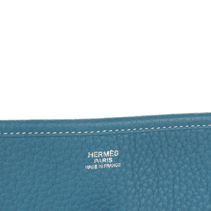 Hermes Taurillon Clemence Evelyne III PM Blue Jean 7 of 8