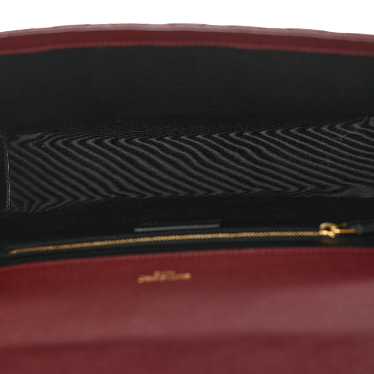 Saint Laurent Grain De Poudre Mixed Matelasse Large Triquilt Monogram Satchel Rouge Legion 5 of 16