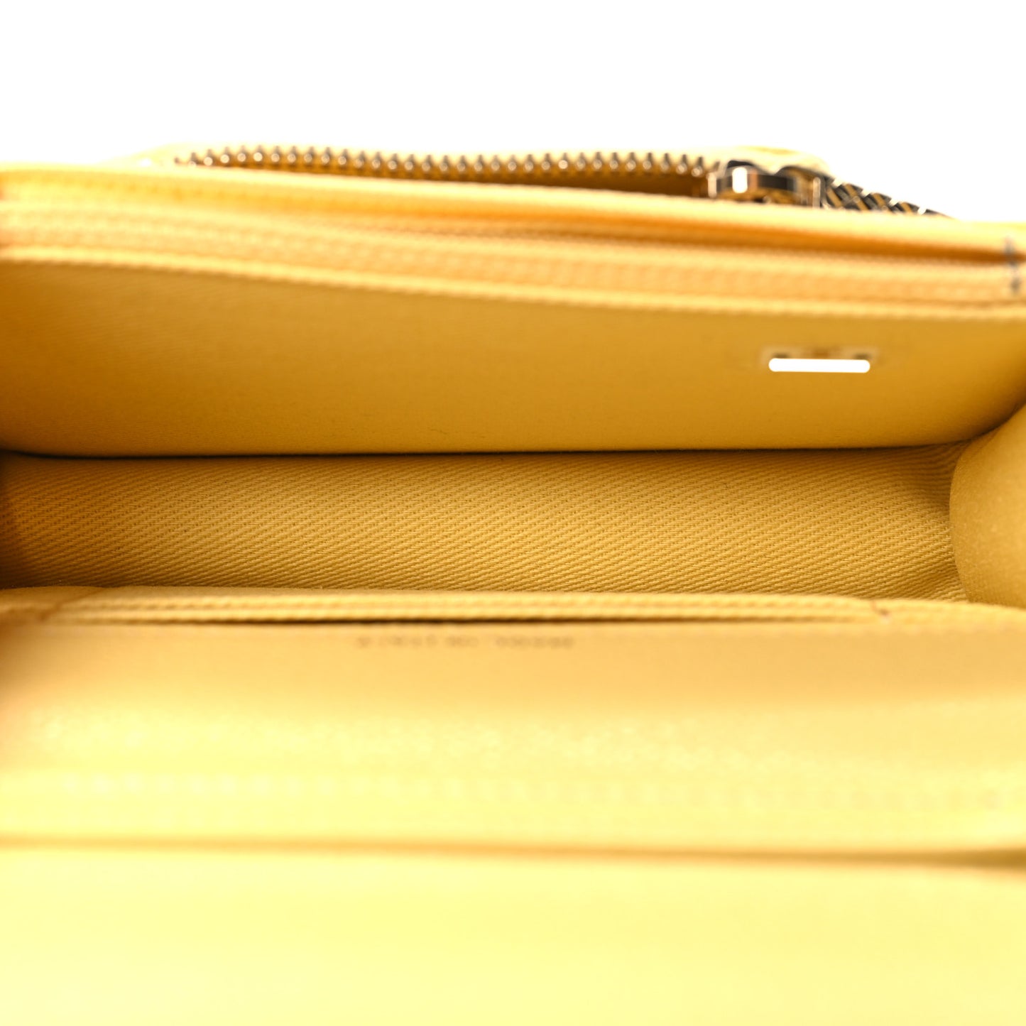 Caviar Quilted Business Affinity Clutch With Chain Flap Yellow
