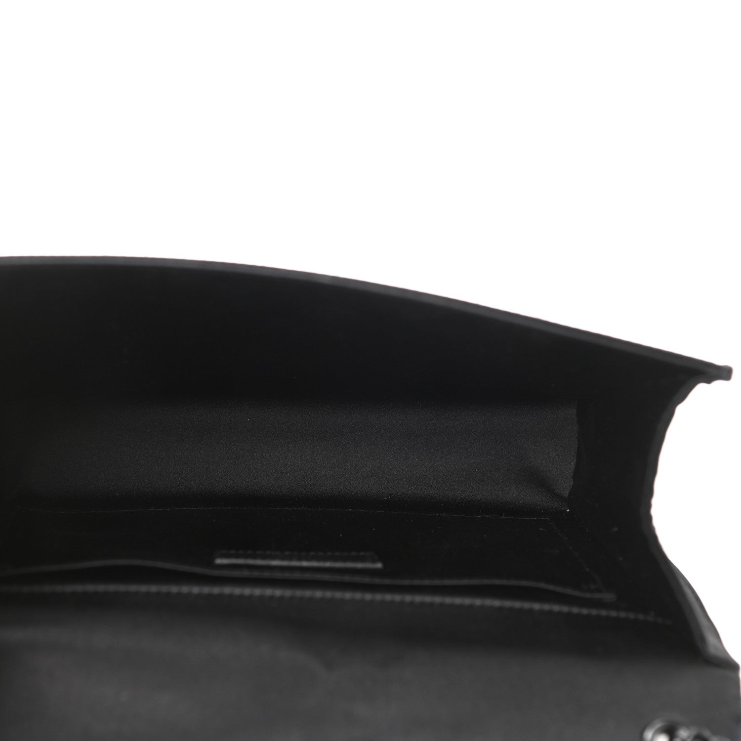 Saint Laurent Sequin Flip Satin Monogram Kate Chain Wallet Black 7 of 11