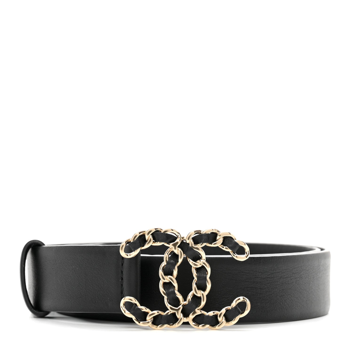 Chanel Lambskin CC Chain Belt 85 34 Black 1 of 8