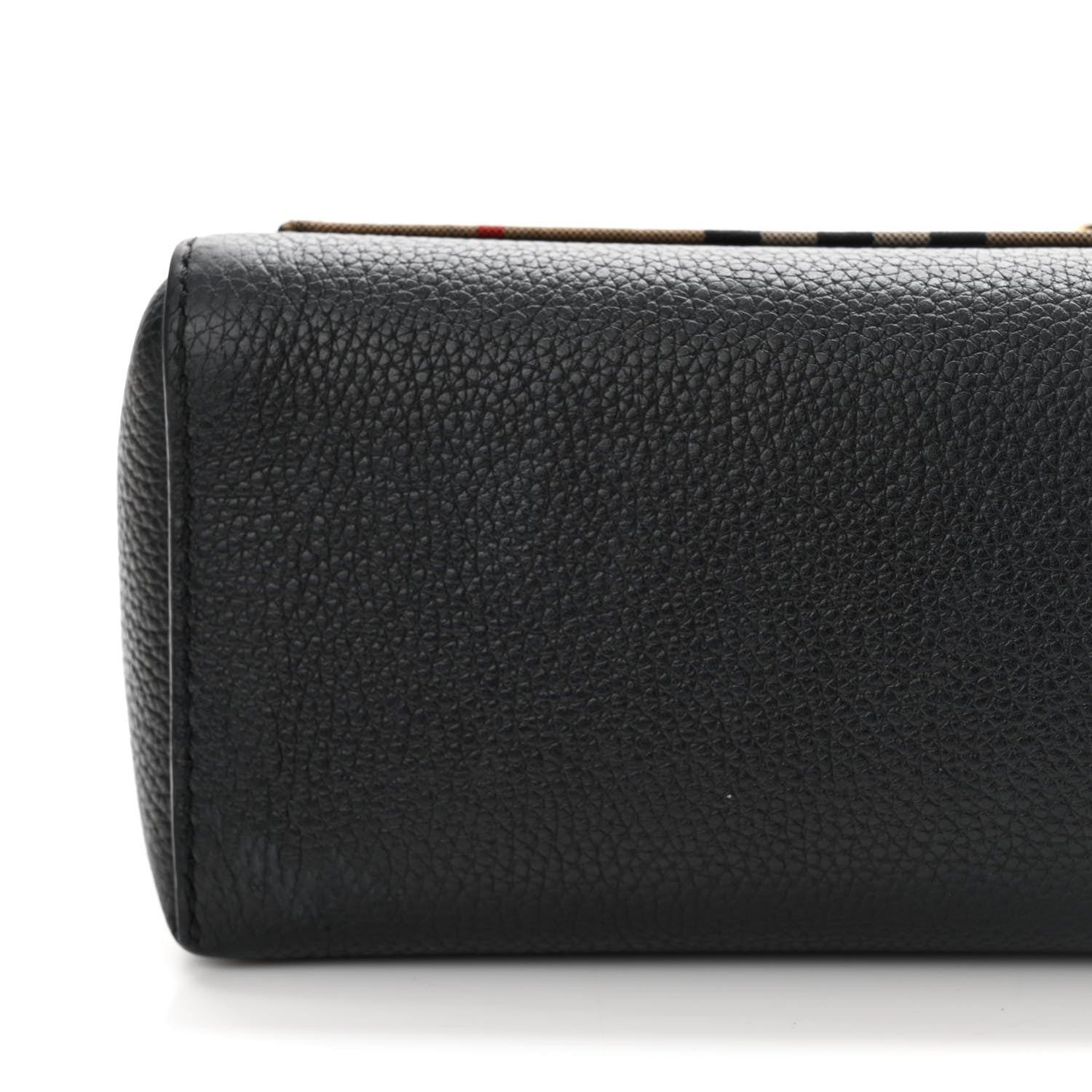 Burberry Grainy Calfskin Vintage Check Note Crossbody Bag Black 14 of 15