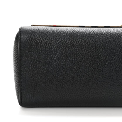 Burberry Grainy Calfskin Vintage Check Note Crossbody Bag Black 14 of 15