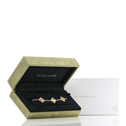 Van Cleef & Arpels 18K Yellow Gold Diamond 5 Motifs Guilloche Vintage Alhambra Bracelet 7 of 7