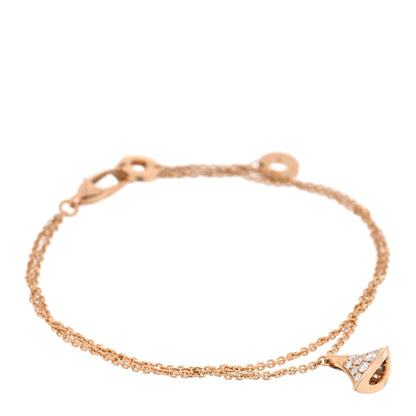 Bulgari 18K Rose Gold Diamond Divas' Dream Bracelet ML 1 of 4