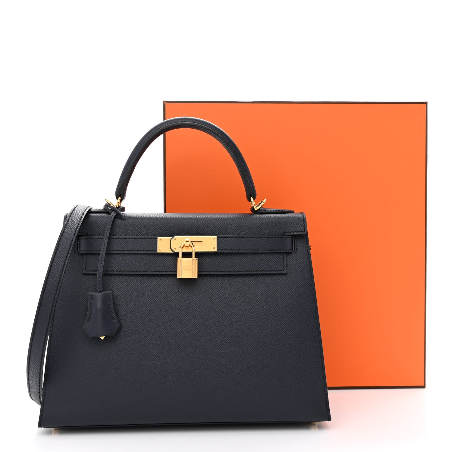 Hermes Epsom Kelly Sellier 28 Bleu Indigo 11 of 11