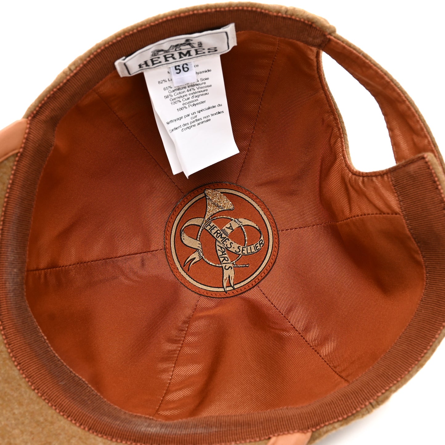 Wool Lambskin Serena Cap 56 Gold