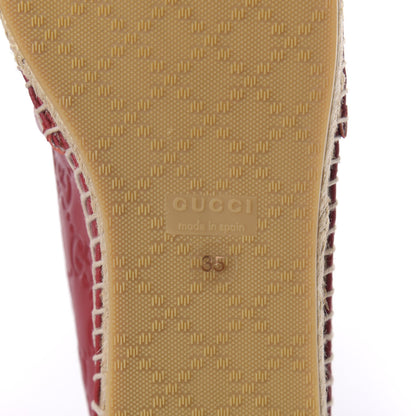 Gucci Guccissima Womens Signature Espadrilles 35 Hibiscus Red 6 of 9