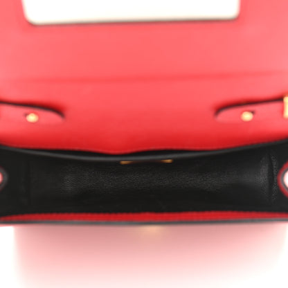 Prada Saffiano Chain Crossbody Bag Fuoco 5 of 11