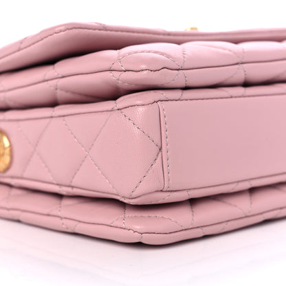 Chanel Lambskin Quilted Mini Medallion Multi Chain Flap Light Pink 7 of 8