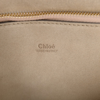 Chloe Calfskin Suede Medium Faye Shoulder Bag Motty Grey 7 of 7