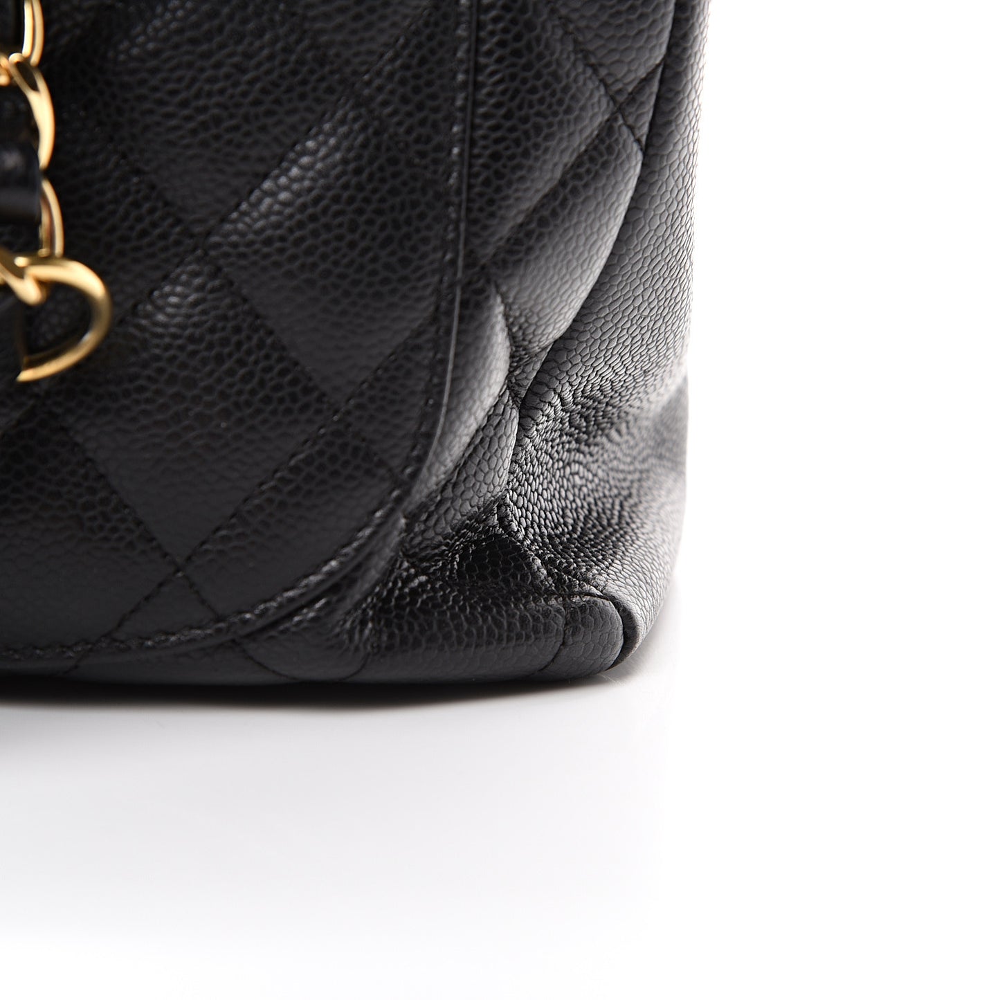Caviar Quilted Grand Shopping Tote GST Black