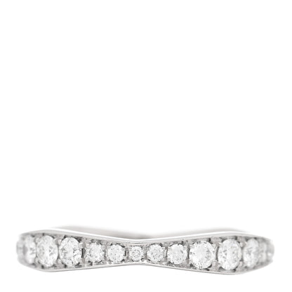 Harry Winston Platinum Diamond Pave Wave Band Ring 47 4 3 of 4
