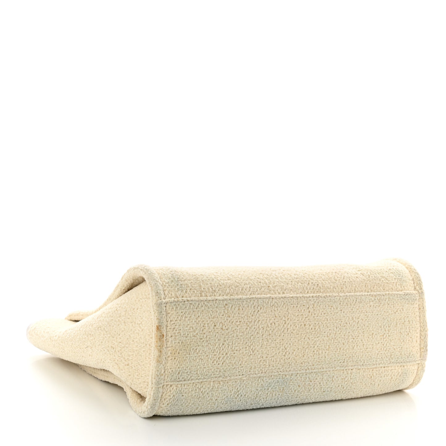 Lurex Boucle Small Deauville Tote White