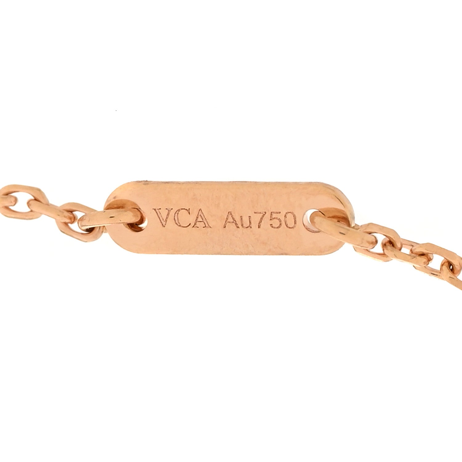Van Cleef & Arpels 18K Rose Gold Carnelian Sweet Alhambra Bracelet 5 of 6