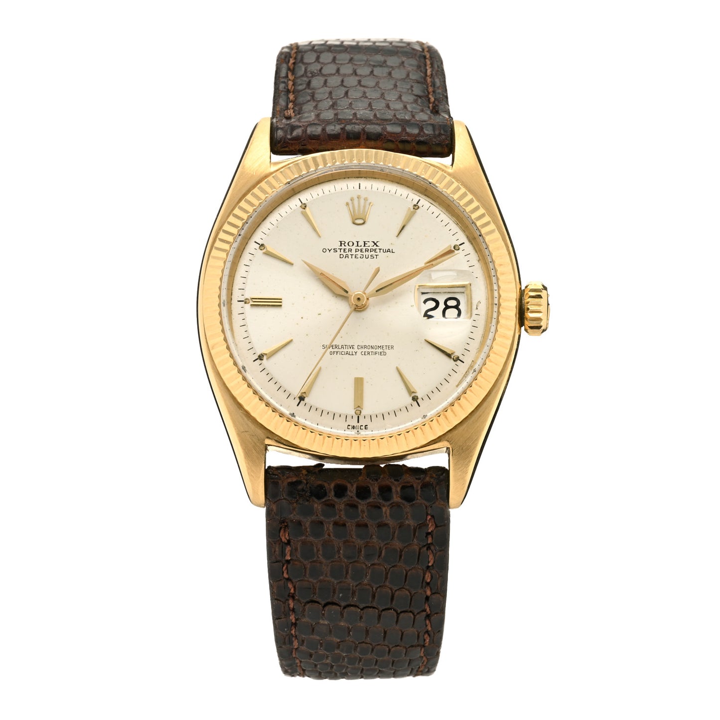 18K Yellow Gold 36mm Oyster Perpetual Datejust Watch 6605