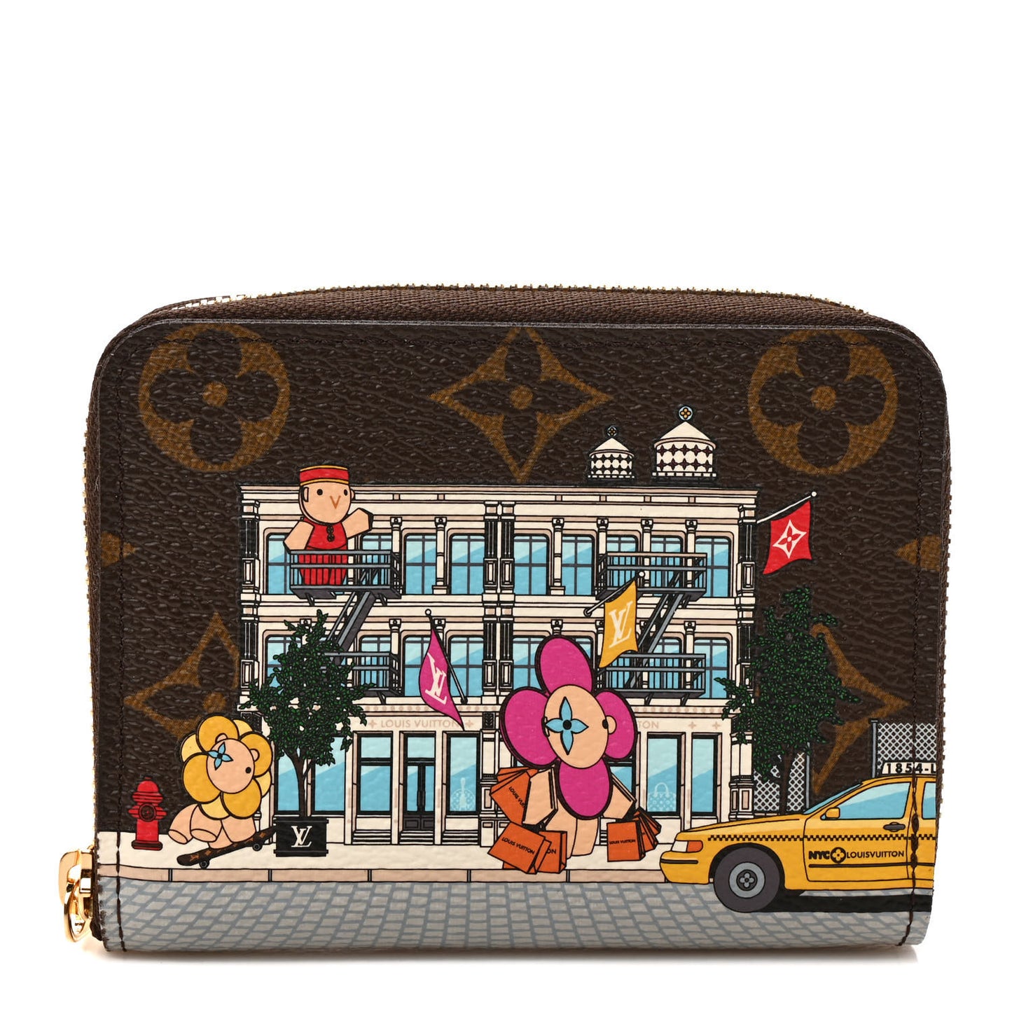 Monogram 2022 Christmas Animation New York Soho Zippy Coin Purse Yellow