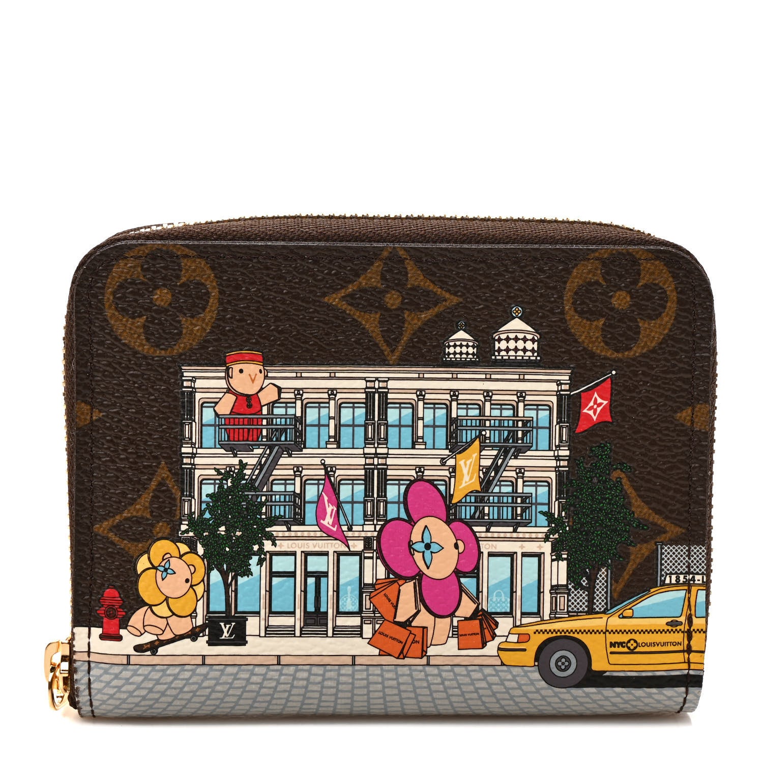 Louis Vuitton Monogram 2022 Christmas Animation New York Soho Zippy Coin Purse Yellow 1 of 6