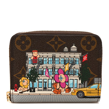 Louis Vuitton Monogram 2022 Christmas Animation New York Soho Zippy Coin Purse Yellow 1 of 6
