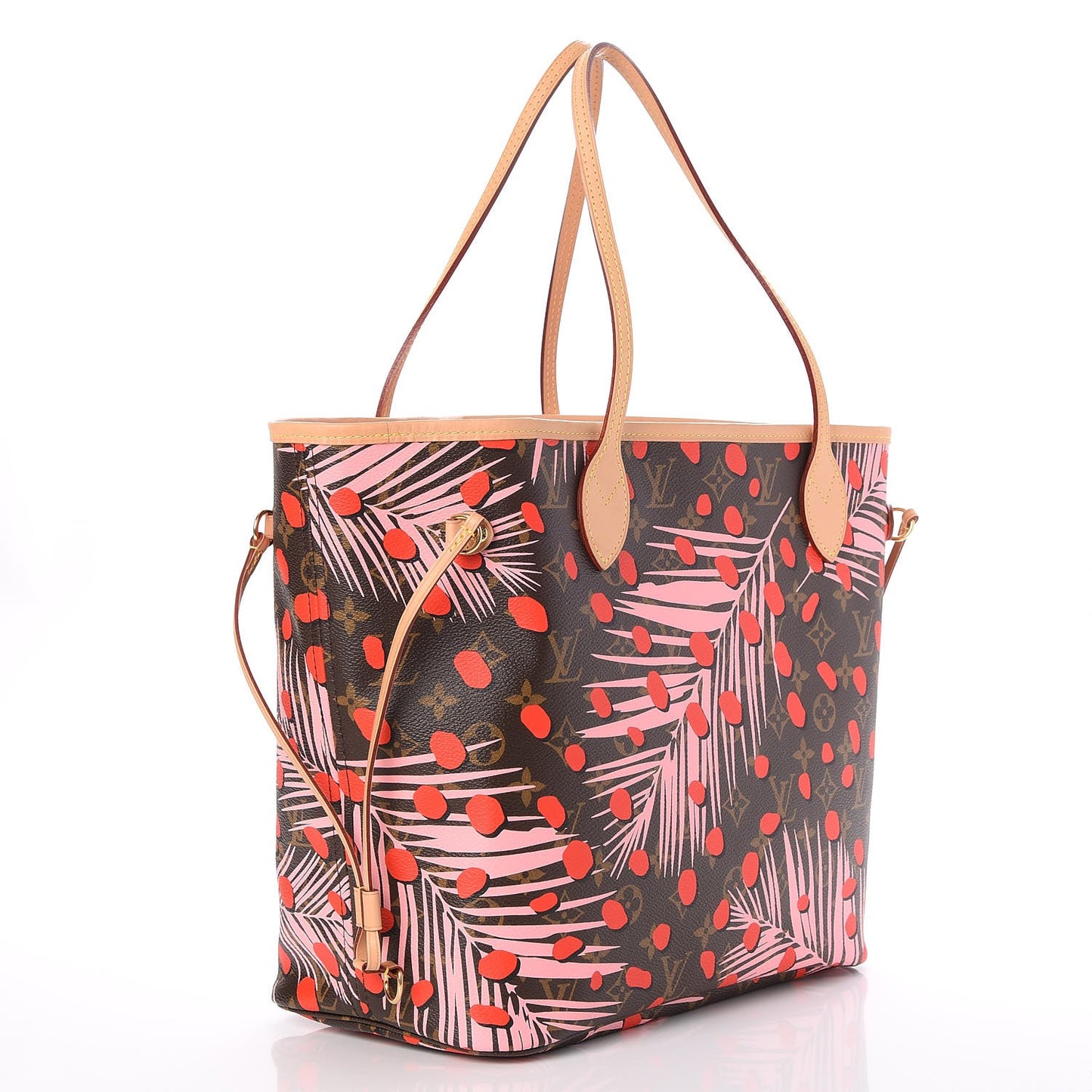 Monogram Jungle Dots Neo Neverfull MM Sugar Pink Poppy