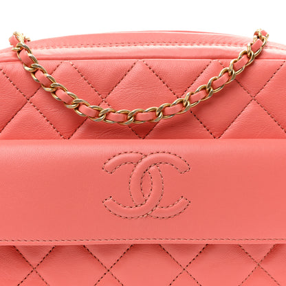 Chanel Lambskin Quilted Chain & Tassel Small Camera Case Pink 8 of 10