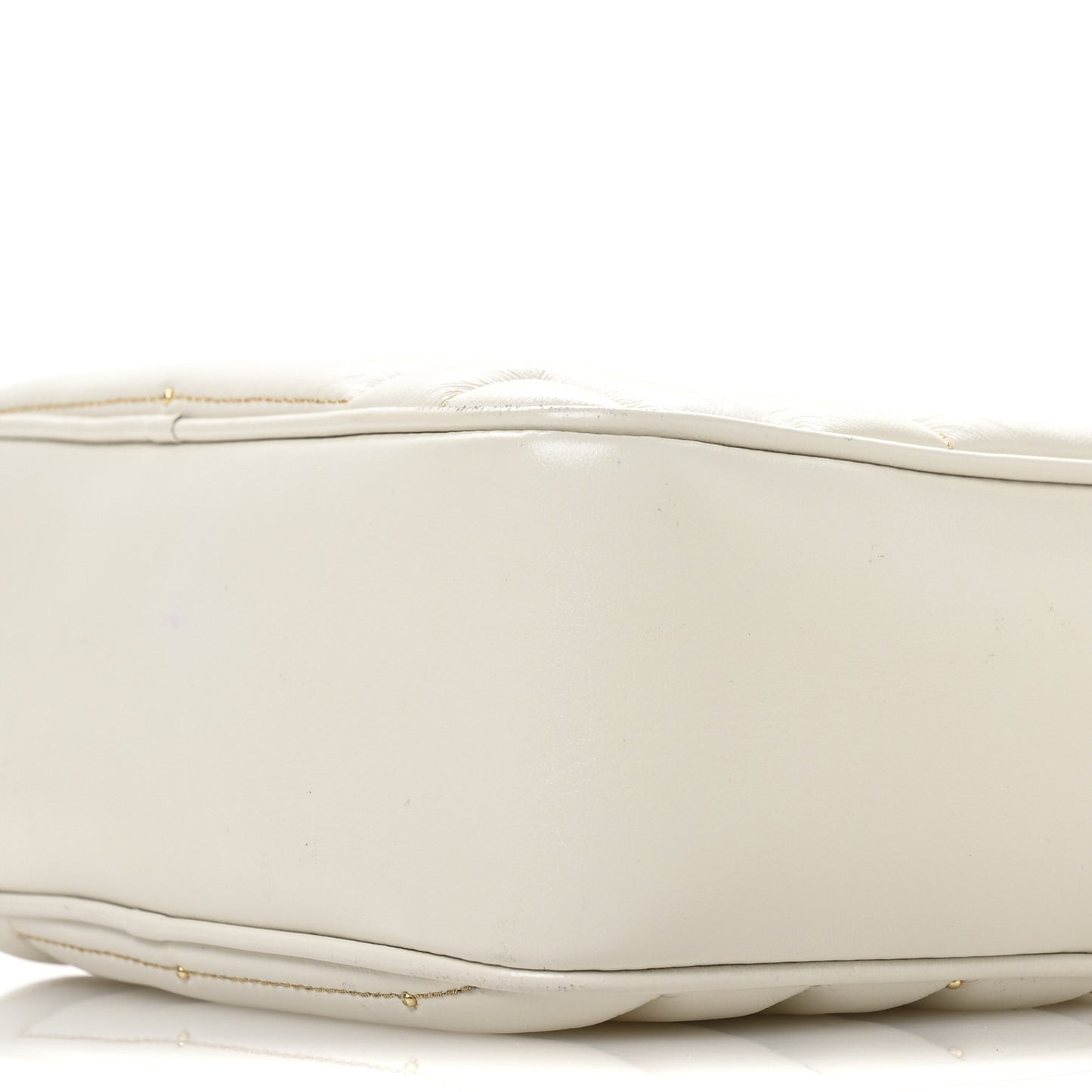 Nappa Quilted Studded Varenne Camera Bag White