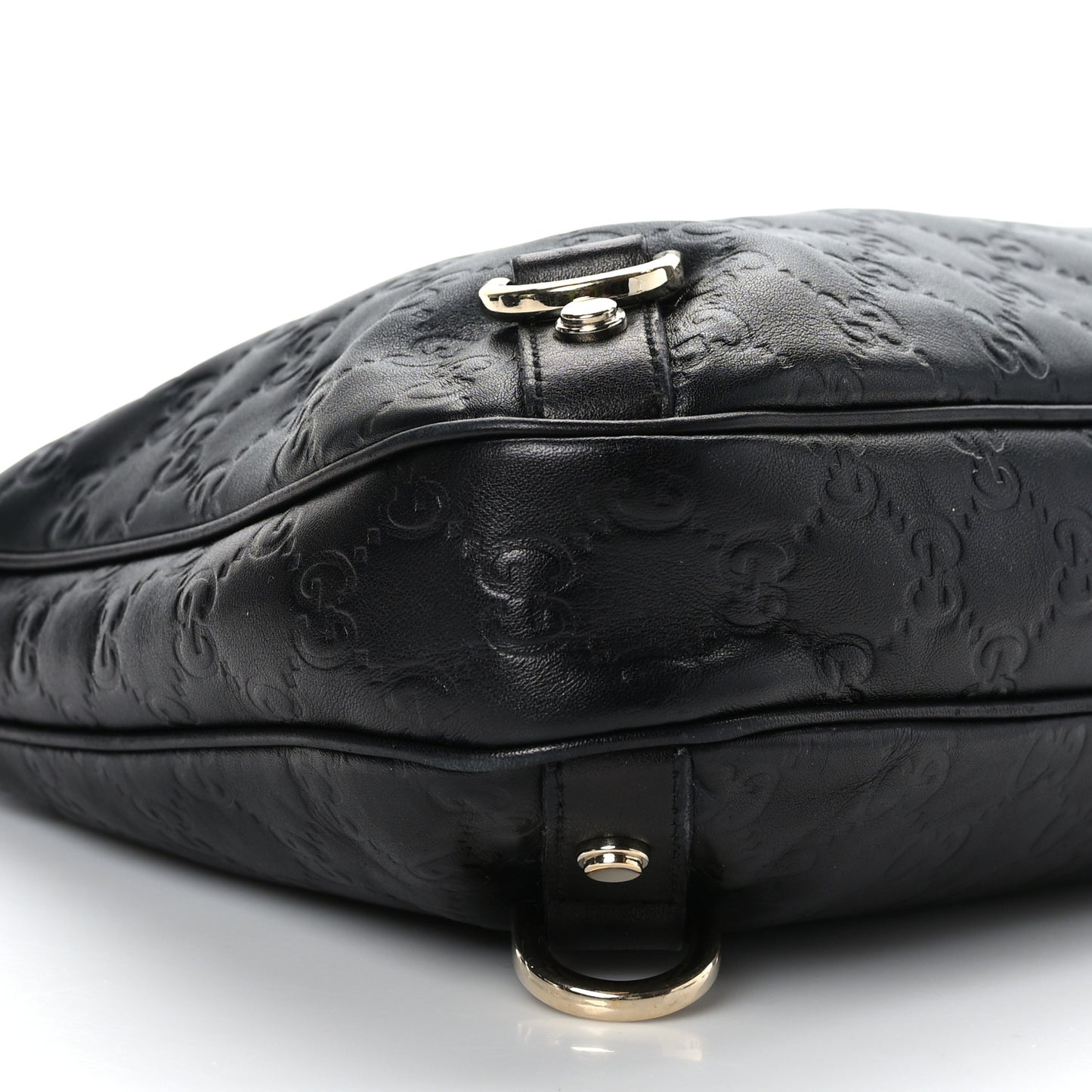 Guccissima Medium Abbey D Ring Hobo Black