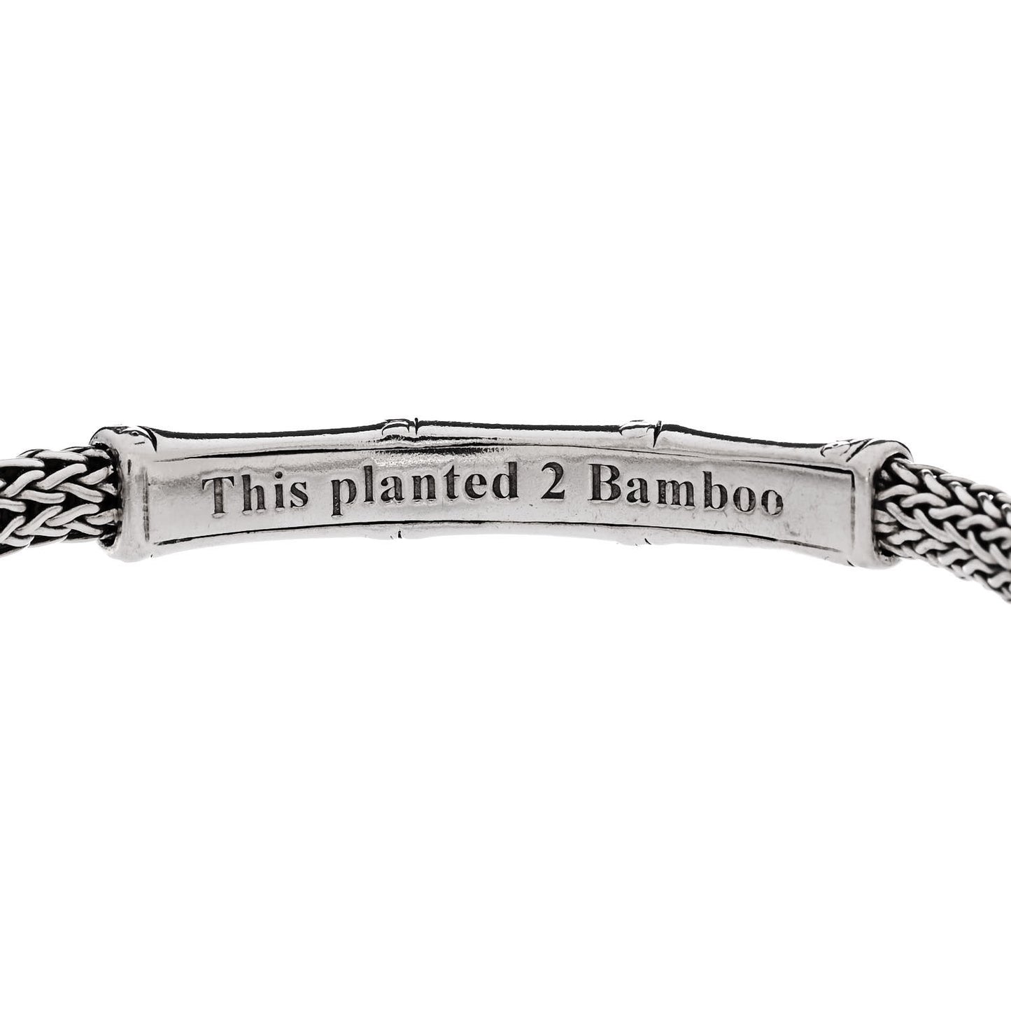 Sterling Silver 4mm Classic Chain Bamboo Station Bracelet