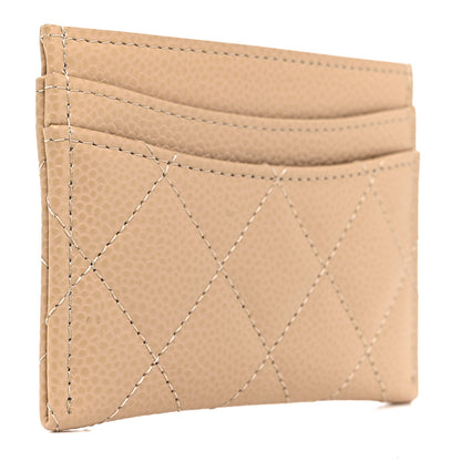 Chanel Caviar Quilted Card Holder Beige 3 of 9