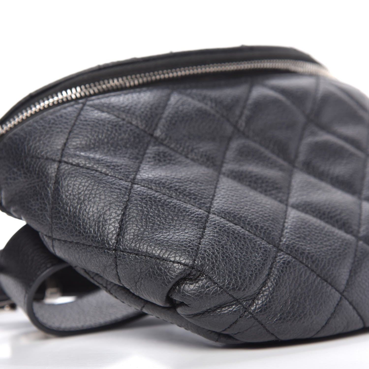 Chanel Grained Calfskin Quilted Waist Belt Bag Black 6 of 11