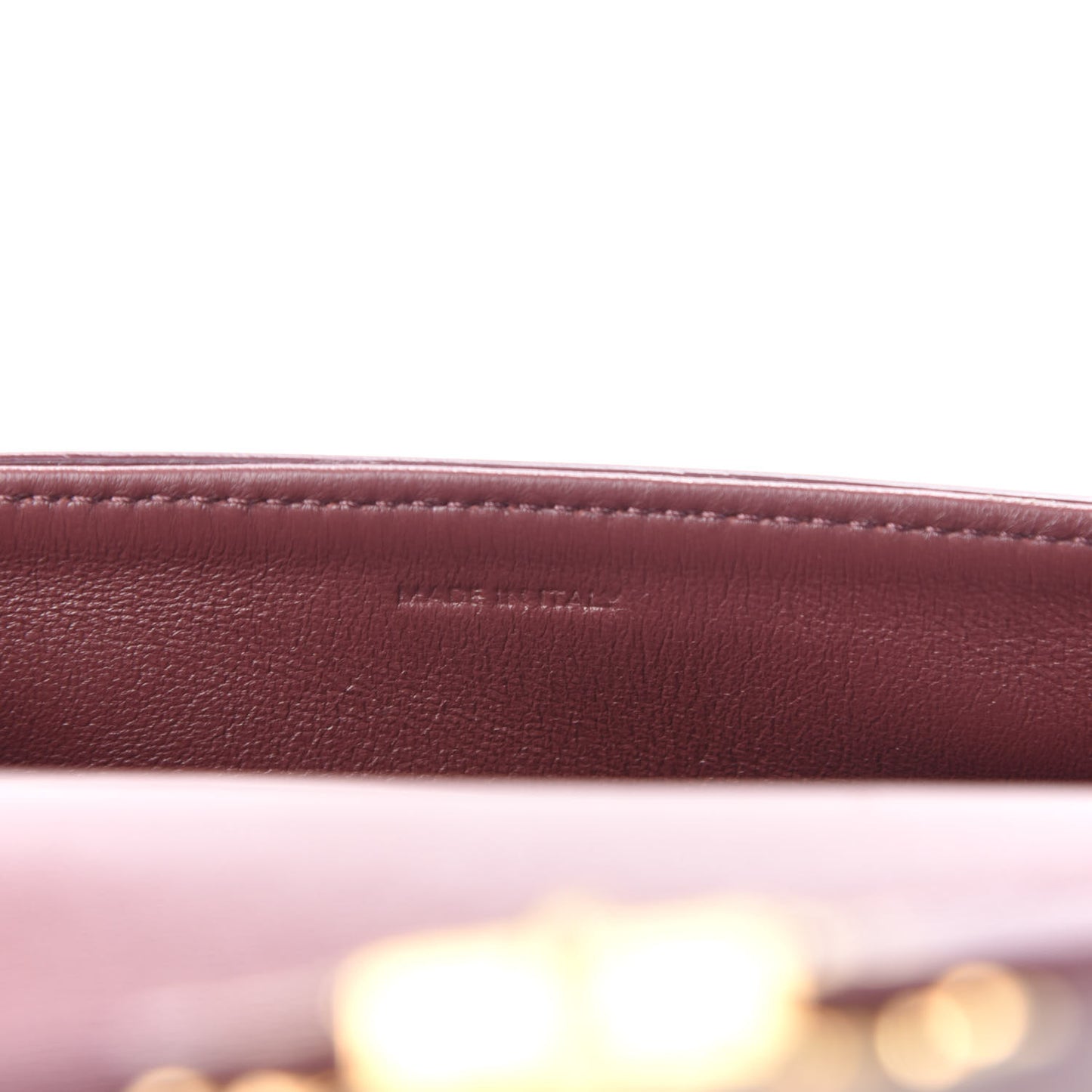 Shiny Calfskin Nano Triomphe Light Burgundy