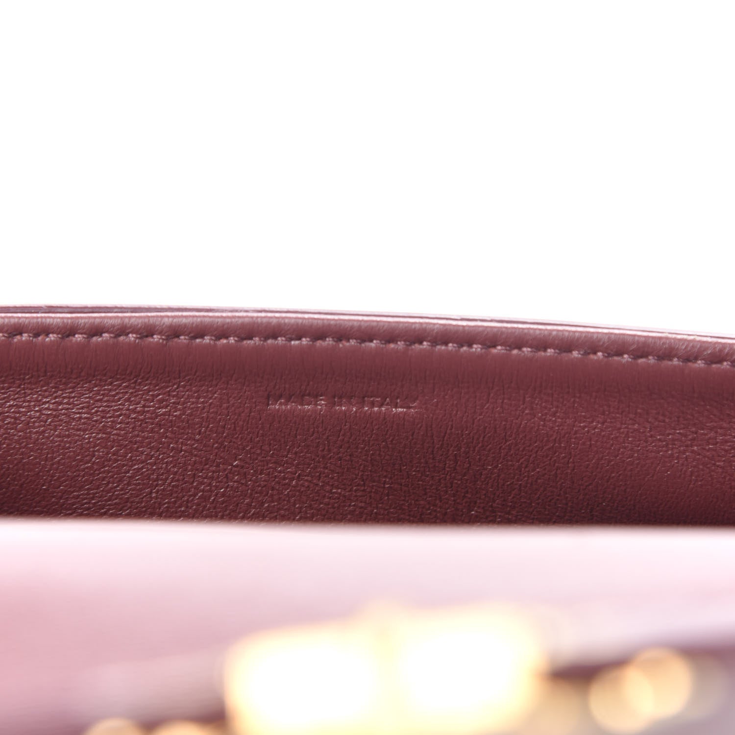 Celine Shiny Calfskin Nano Triomphe Light Burgundy 10 of 11