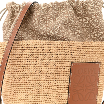 Loewe Calfskin Raffia Anagram Paulas Ibiza Pochette Bag Natural Tan 8 of 10