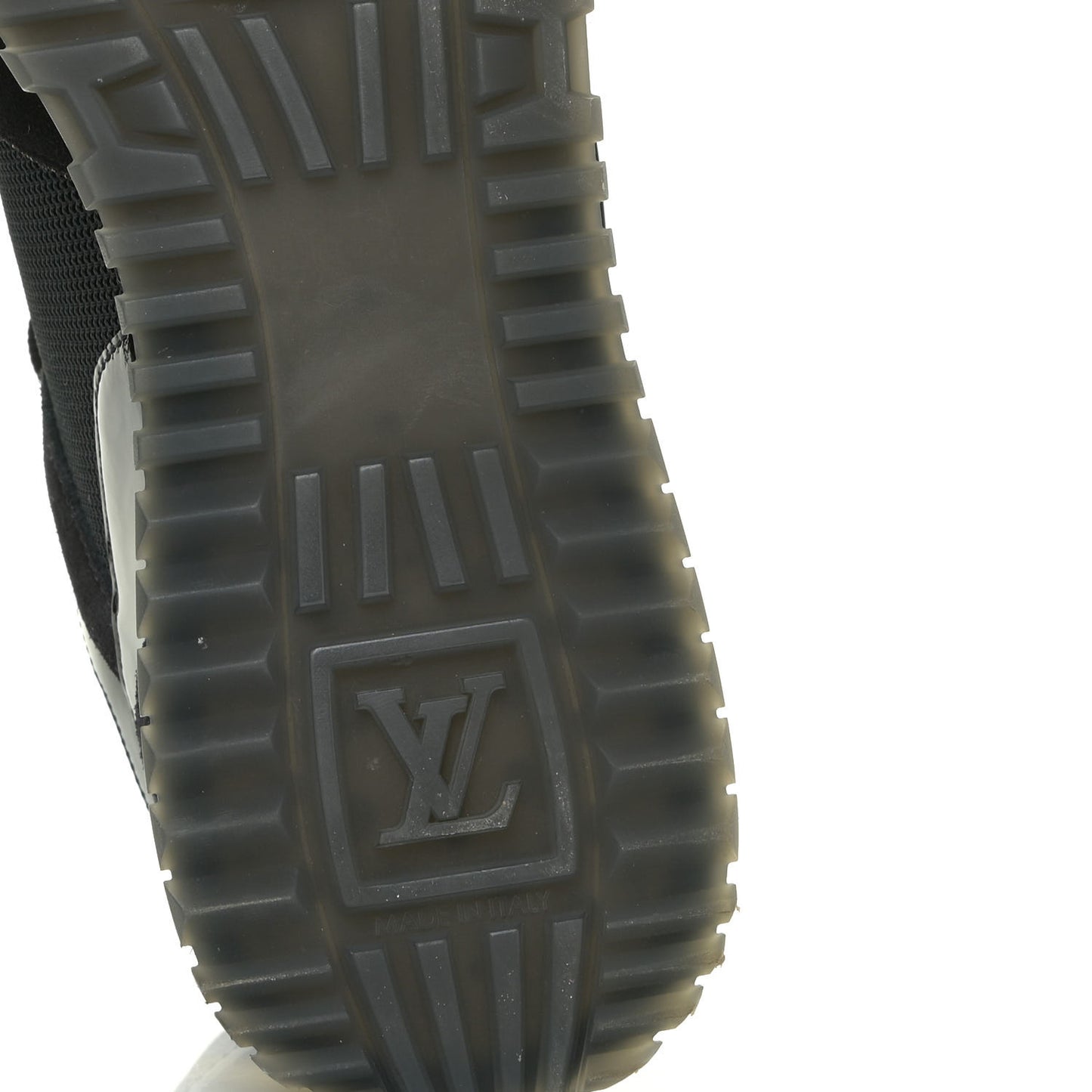 Suede Monogram Run Away Sneakers 38 Black