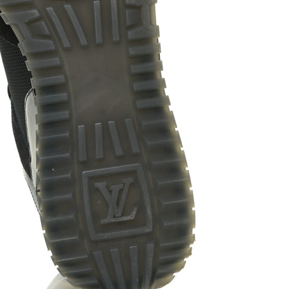 Louis Vuitton Suede Monogram Run Away Sneakers 38 Black 10 of 12