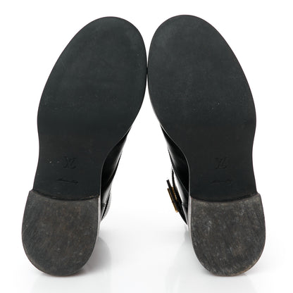 Louis Vuitton Calfskin Wonderland Flat Ranger Boots 37 Black 6 of 10
