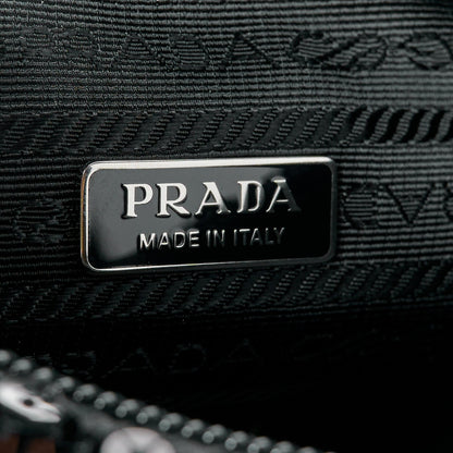 Prada Paillettes Sequin Mini Re-Edition 2000 Bag Black White 6 of 11