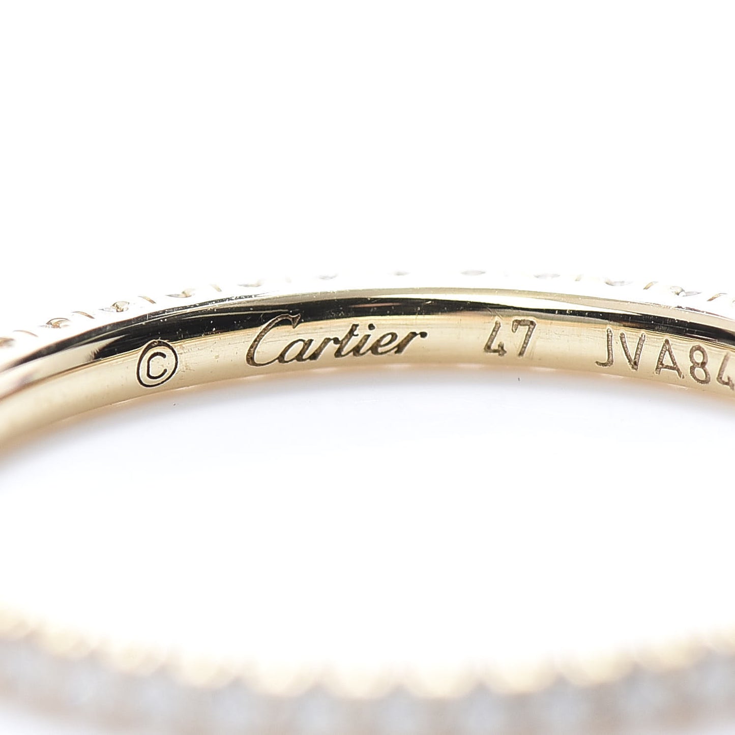 18K Yellow Gold Diamond Etincelle De Eternity Ring 47 4