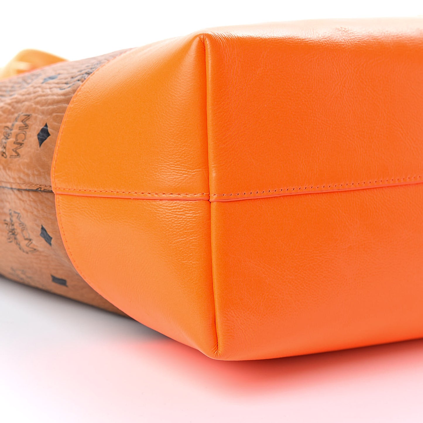 Visetos Medium Geonautic Shopper Tote Cognac Neon Orange