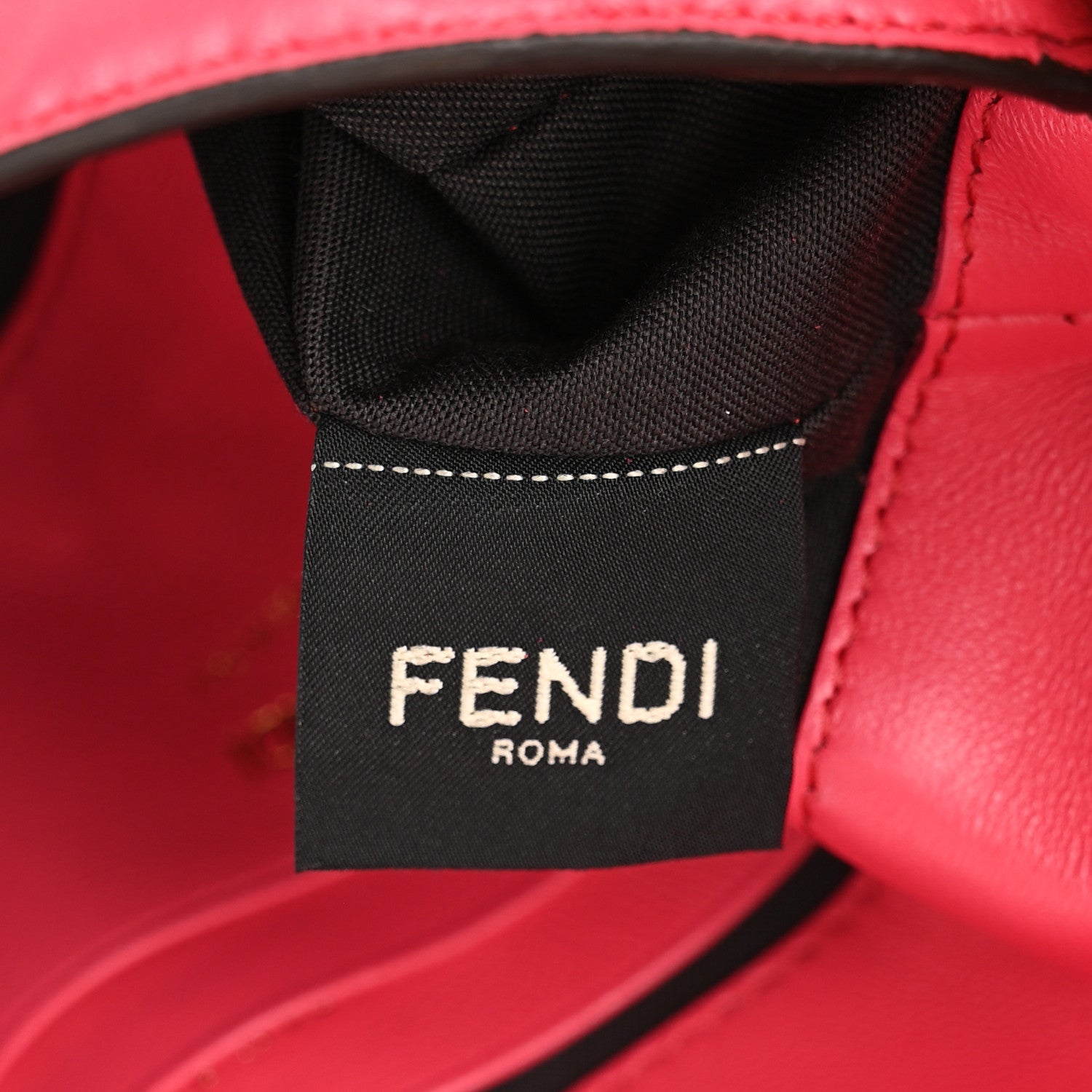 Fendi Nappa FF 1974 Embossed Mini Baguette Lampone 7 of 11