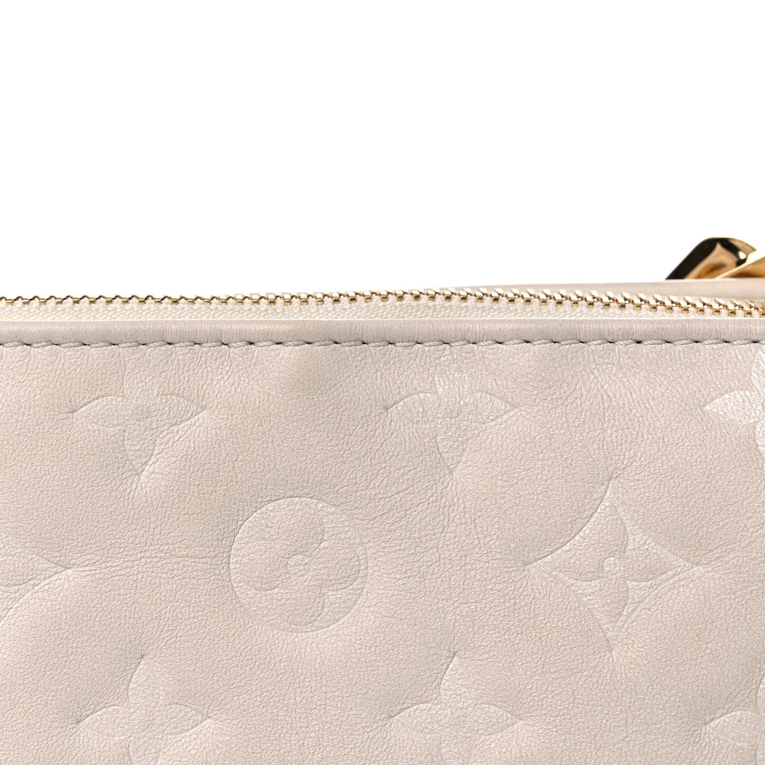 Louis Vuitton Lambskin Embossed Monogram Coussin PM Beige Cream 11 of 12