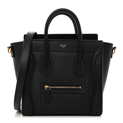 Celine Smooth Calfskin Nano Luggage Black 1 of 10