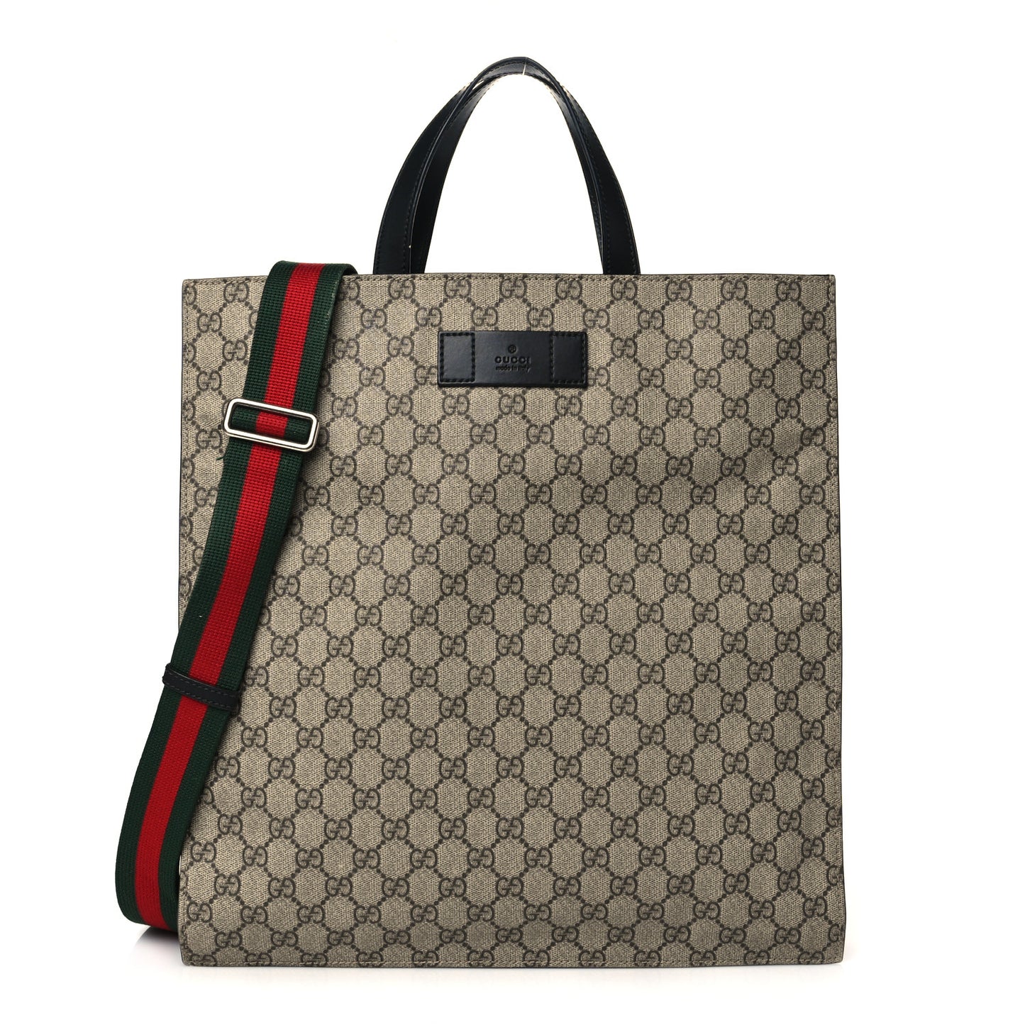 Soft GG Supreme Monogram Web Vertical Tote Black