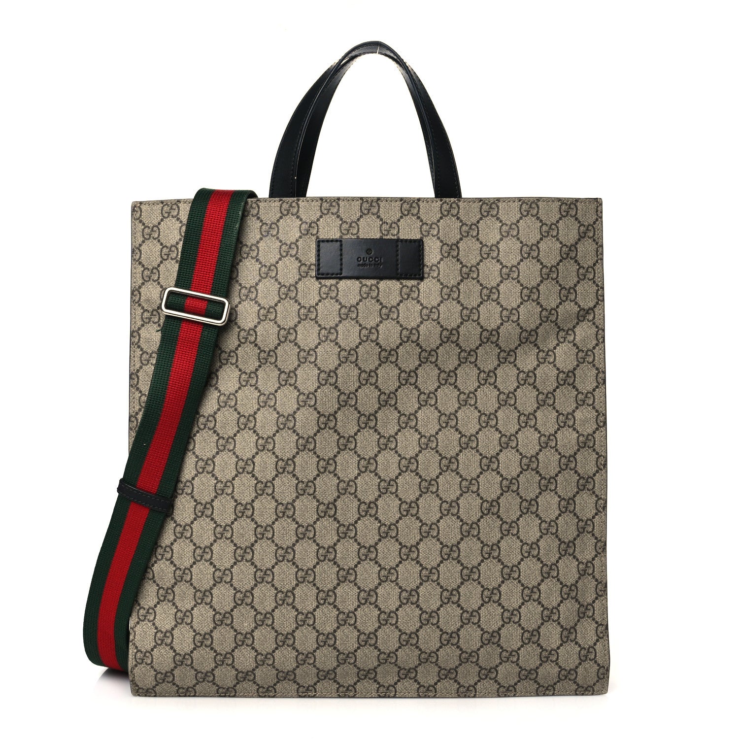 Gucci Soft GG Supreme Monogram Web Vertical Tote Black 2 of 25
