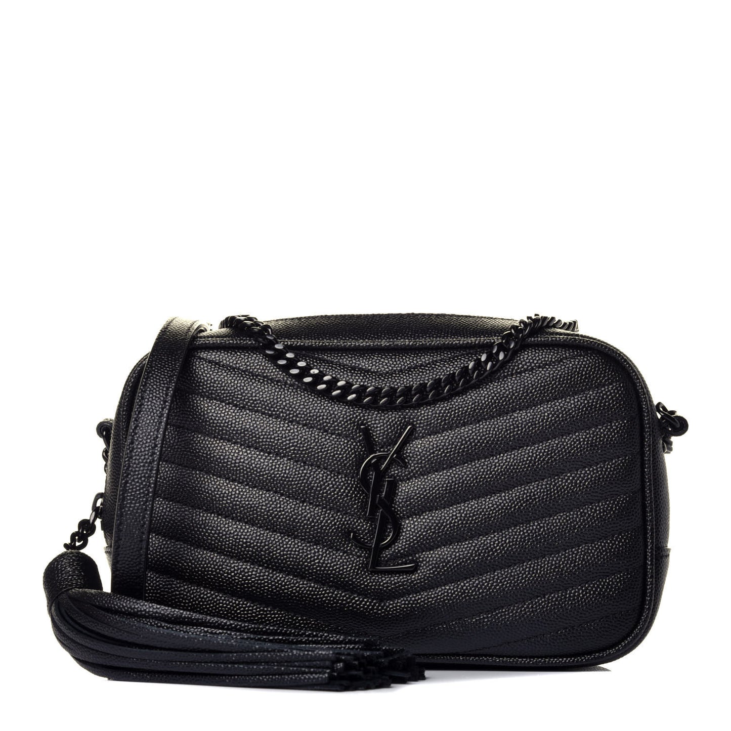 Grain De Poudre Matelasse Monogram Mini Lou Camera Bag Black
