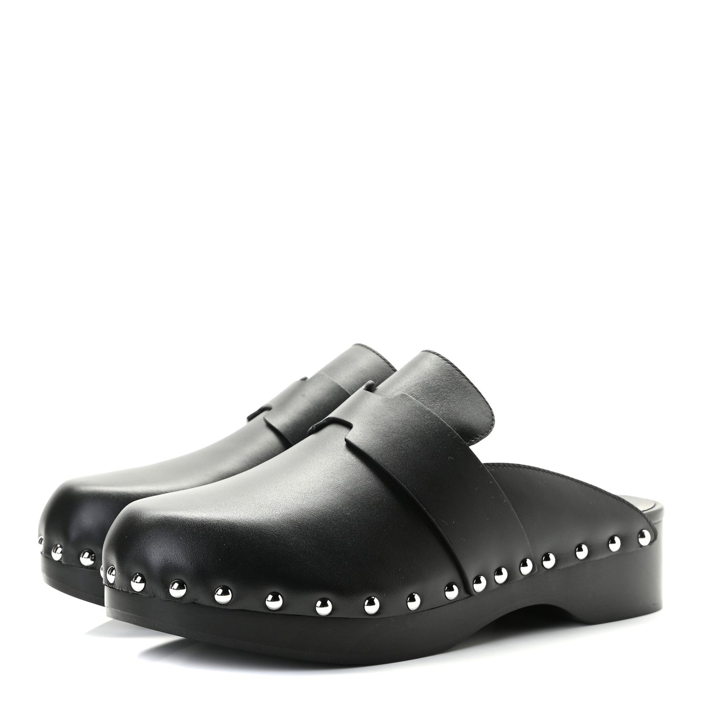 Calfskin Calya Mules 37 Black