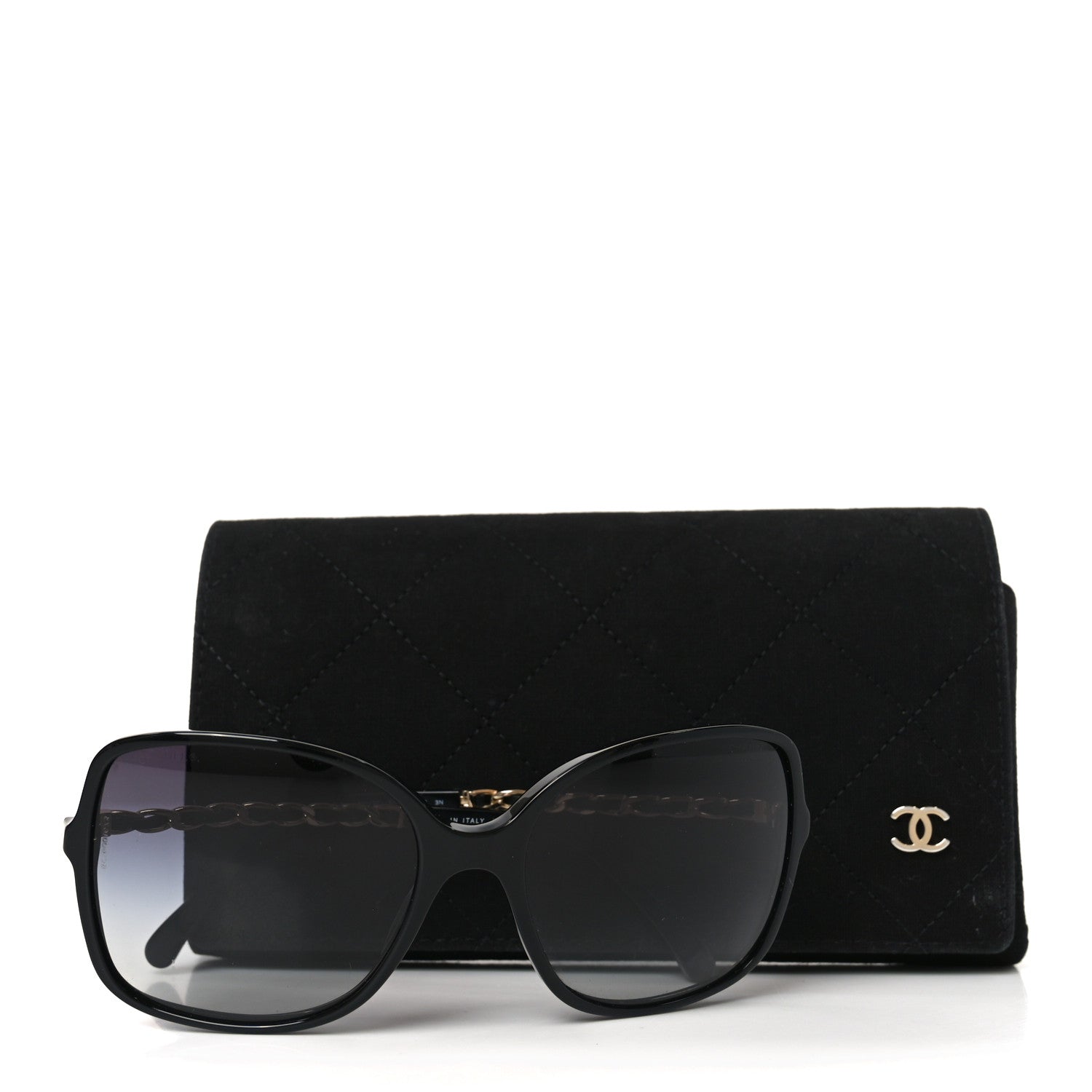 Chanel Lambskin Square Chain Sunglasses 5210-Q Black 7 of 7