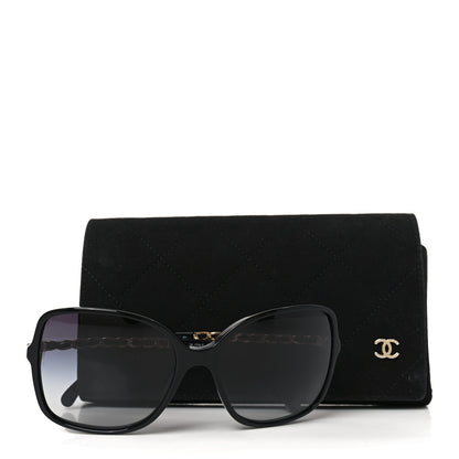 Chanel Lambskin Square Chain Sunglasses 5210-Q Black 7 of 7