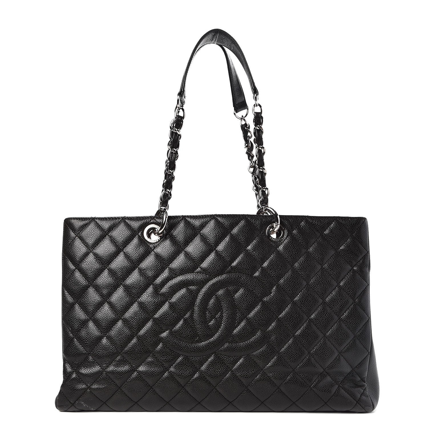 Chanel Caviar Quilted XL Grand Shopping Tote GST Dark Grey 1 of 14