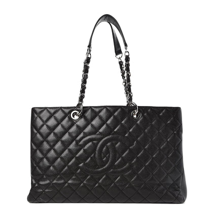 Chanel Caviar Quilted XL Grand Shopping Tote GST Dark Grey 1 of 14